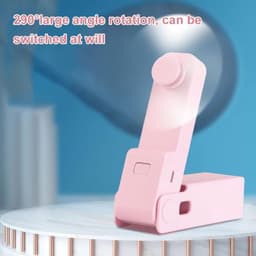 Draagbare Mini Handventilator - Oplaadbare, Inklapbare USB Ventilator - Stil en Compact - Perfect voor Bureau, Reis en Buiten (Roze) — thumbnail 5