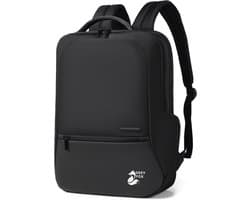 Grey Fox Laptop Rugzak - 14.1 inch - Schooltas - Waterafstotend - Kofferinsteek - 27L Ruime Capaciteit - Zwart