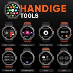 Synyq GPS ProX - GPS Smartwatch Heren - 4 Bandjes - AMOLED - 5ATM Waterdicht - 51 mm - Belfunctie - 170+ Sportmodi - Horloge Heren - Smartwatch Heren - Sport Horloge - iOS & Android — thumbnail 6