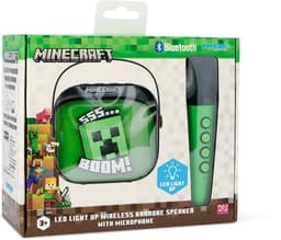 Minecraft - karaoke set voor kinderen - draadloze microfoon en speaker - met lichteffecten - stemvervorming — thumbnail 2