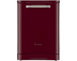 Fram FDW-VRR606BDE – Vrijstaand Vaatwasser – 12 Standen – 6 Wasprogramma’s – Retro Design – LED-Display – Halve Belading – AquaStop – 5 Jaar Garantie – Bourgondisch Rood