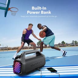 soundcore Anker Boom 2 Plus Buitenluidspreker - Bluetooth - 140W - 2+2 kanalen - BassUp 2.0 - 20 uur - Snel opladen - IPX7 - Waterdicht - RGB-verlichting - USB-C - Powerbank - Voor kamperen - Strand - Tuin — thumbnail 2