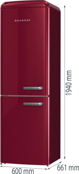 Gorenje ONRK619DR Vrijstaand 300 l Bordeaux — thumbnail 5