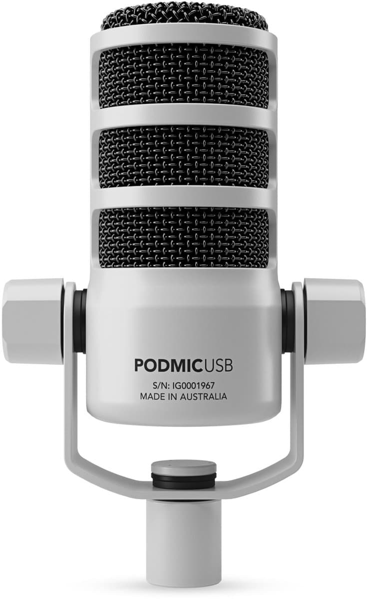 RØDE PodMic USB – Wit – Dynamische Podcastmicrofoon — afbeelding 1