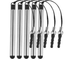 Zeynomax - Intrekbare Styluskappen voor smartphones (5 stuks) - Touchscreen-pen voor schrijven en tekenen op scherm – Precisie Styluspen