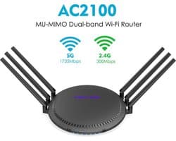 Wavlink QUANTUM D6 Dual Band Gigabit WiFi Router AC1200 met Touchlink
