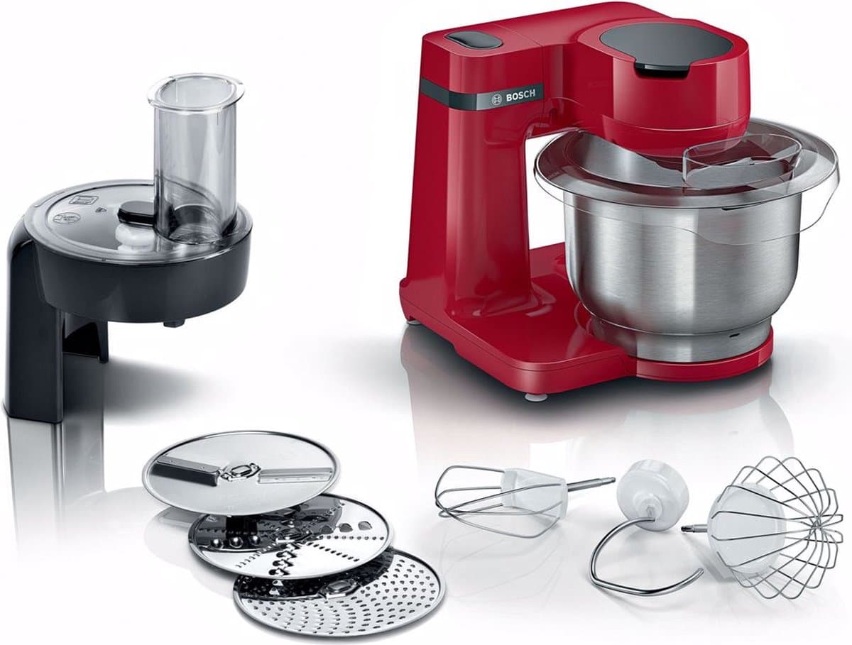 Bosch MUM Serie 2 - MUMS2ER01 - Keukenmachine - 700W - 3,8L - 3 Snijschijven - Rood — afbeelding 1