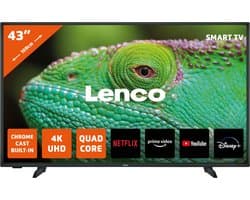 Lenco LED-4353BK - 43" 4K Android Smart TV - Zwart