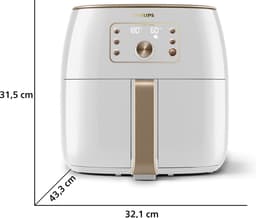 Philips Premium Series Airfryer XXL - HD9870/20 - Smart Sensing - 7.3L - Tot 6 Personen - Wit — thumbnail 10