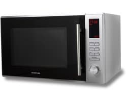 Inventum MN305C Combimagnetron - 30L - 900W - Hetelucht- en grillfunctie - 10 kookprogramma's - 4 combistanden - Ontdooifunctie - Kinderslot - Zilver