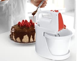 Tesla MX501WRB - Handmixer met Mengkom - Keukenmixer - 5 snelheden + Turbofunctie - 500 w - 3L - Kloppers, Deeghaken & Garde — thumbnail 4