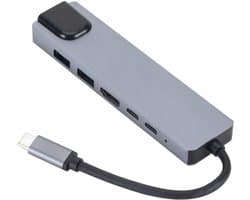 eSTUFF ES623012 laptop dock & poortreplicator USB 3.2 Gen 1 (3.1 Gen 1) Type-C Grijs