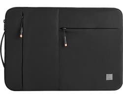 Laptoptas 16 Inch - Laptophoes Met Ritssluiting - Sleeve Alle Merken - Dunne Tas Alle Laptops Tot 16 Inch - Slimfit - Met Accessoiresvakken - Zakelijke Laptoptas - Laptopsleeve - Zwart