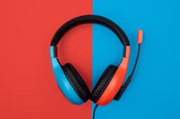 Nacon Stereo Gaming Headset V1 - Nintendo Switch - Neon Rood/Blauw — thumbnail 5