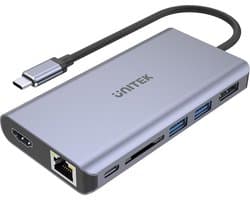 UNITEK uHUB S7 USB 3.2 Gen 1 (3.1 Gen 1) Type-C Grijs