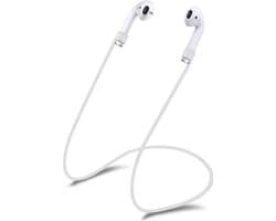 CHPN - Koordje voor AirPods - AirPods koordje - Geschikt voor Apple AirPods - Anti-verlies - Aitpods strap - Koord van siliconen voor Apple iPhone Airpods - Wit