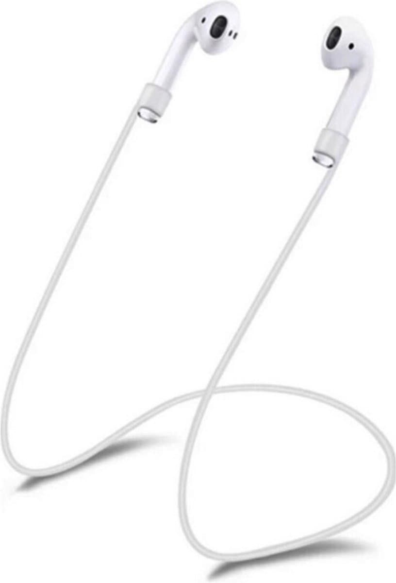 CHPN - Koordje voor AirPods - AirPods koordje - Geschikt voor Apple AirPods - Anti-verlies - Aitpods strap - Koord van siliconen voor Apple iPhone Airpods - Wit — afbeelding 1