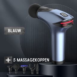 BLOZ® - Massage Gun - Massage Apparaat Fitness - Massage Gun Professioneel - Massage Pistool Relax - Cadeau - Grijs - IJscompres Hulpstuk — thumbnail 5