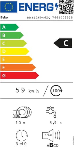 Beko BDFS26046XQ - AquaIntense® - Vrijstaande Vaatwasser — thumbnail 2