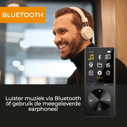 Denver MP3 / MP4 Speler - Bluetooth - USB - Shuffle - SD kaart tot 128GB - Incl. Oordopjes - Voice recorder - Dictafoon - MP1820 - Zwart — thumbnail 3