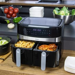 Klausberg 7573 - Dubbele Airfryer XXL - Heteluchtfriteuse - touchscreen - 9Liter - 1750W — thumbnail 6