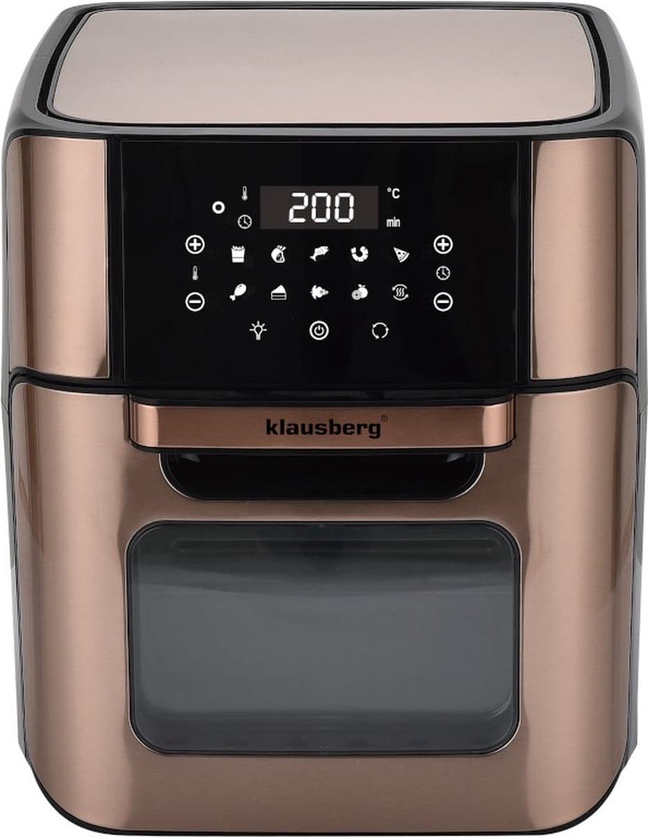 Klausberg KB-7598 - Elektrische Heteluchtfriteuse - 12 Liter - 1800W - Roosterfunctie — afbeelding 1