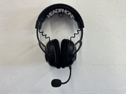 Hoofdtelefoon houder - muurbevestiging - wandbevestiging - Zilver grijs — thumbnail 1