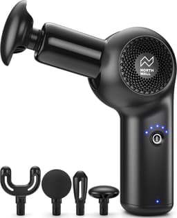 Northwall Massage Gun Mini - Massage Pistool Inclusief Koffer en 4 Opzetstukken - Krachtig en Draadloos Sport en Relax Massage Apparaat — thumbnail 1