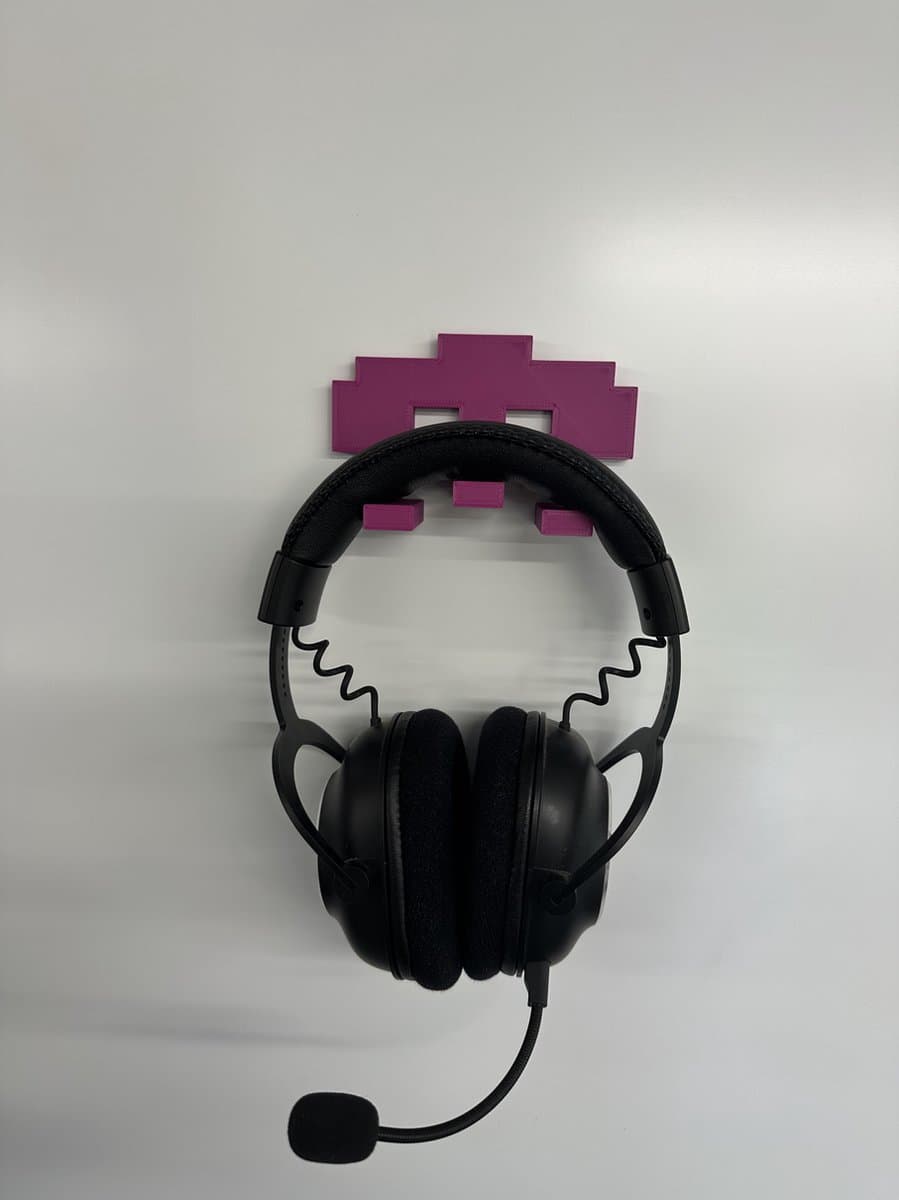 Space Invaders Hoofdtelefoonhouder - muurbevestiging - wandbevestiging - Paars — afbeelding 1
