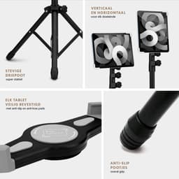 Muziekstandaard voor tablet en Pad (max 12,0 inch) - Lessenaar voor digitale bladmuziek — thumbnail 2