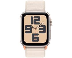 Apple Watch SE 2023 - GPS + Cellular - 40mm - Starlight Aluminium Case with Starlight Sport Loop