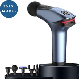 BLOZ® - Massage Gun - Massage Apparaat Fitness - Massage Gun Professioneel - Massage Pistool Relax - Cadeau - Blauw - IJscompres Opzetstuk — thumbnail 1