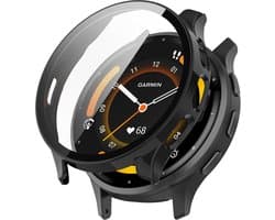 Strap-it beschermhoesje met glasplaat geschikt voor Garmin Venu 3S (zwart) – stevige case met geïntegreerde screen protector – schokbestendige bescherming voor je smartwatch