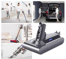 SIDANO® Vervangende Accu - Batterij geschikt voor Dyson V10 / SV12 - Absolute - Animal - 25.2V - 4000mAh met HEPA filter en borstel — thumbnail 4