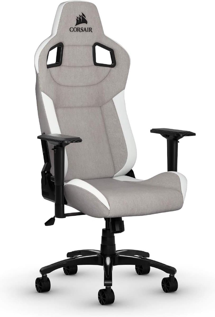 Corsair T3 Rush gamestoel - Zitgedeelte van mesh -Rugsteun van gaas - Zwart/Grijs — afbeelding 1