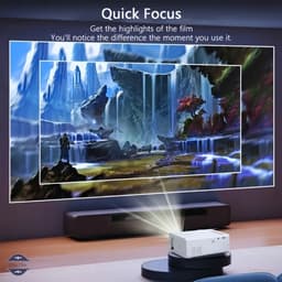 Mini Beamer – 1080P Ondersteuning – 500 ANSI Lumen – 80 Inch Projectie – USB – Compact en Draagbaar — thumbnail 4