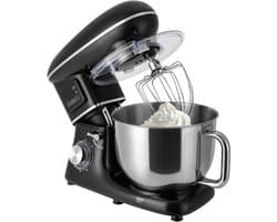 Keukenmachine - Deegmachine Mixer - Bakken en Mixen - Krachtige 1500W motor - 6.5 Liter kom - Zwart