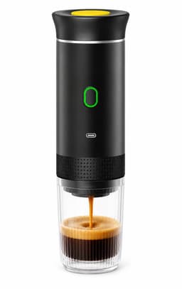 SmartLiving.Store - Draagbaar Koffiezetapparaat - Portable Espresso Machine - Camping, Reizen, Onderweg, Kantoor - 60ml - Zwart — thumbnail 1