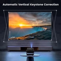 Mini Beamer - Projector - Digitale projector - 145° verstelbare standaard Miniprojector met WiFi en Bluetooth - 1080P - 18000 lumen - Draagbare projector - Autofocus - Schermschaal 16:09 - Compatibel met HDMI - Stroom - USB - Zwart — thumbnail 3