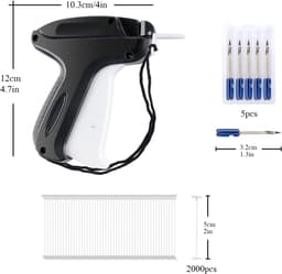 ilauke Clothing Tagging Gun, Tag Gun for Clothing, Standard Kimble Gun with 2000 Plastic Tag Fasteners & 5 Replacement - ShopVlot — thumbnail 2