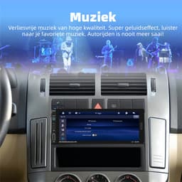 Autoradio Universeel - 9 Inch HD Touchscreen - Apple Carplay & Android Auto (Draadloos) - Bluetooth, USB, USB-C & MP5 - AHD Achteruitrijcamera, Stuurwieladapter & Externe Microfoon — thumbnail 5