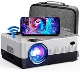Beamer Draagbaar - 1080P Full HD WiFi Bluetooth - 7.500 Lumen LCD - Voor Thuisbioscoop En Feest — thumbnail 1