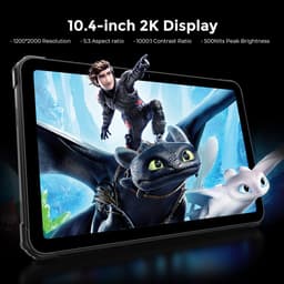 FOSSiBOT DT3 5G robuuste tablet, Android 15, 10,4 inch 1200x2000 scherm, 12 GB RAM 256 GB ROM, WiFi 6, 21560 mAh batterij met 66W snelladen, 64 MP + 32 MP camera, LED-zaklamp, NFC. — thumbnail 3