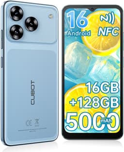 CUBOT A50 Smartphone - 20GB RAM - 128GB ROM - 6,58" - Android 16 - 5000 mAh - NFC - GPS - Blauw — thumbnail 1