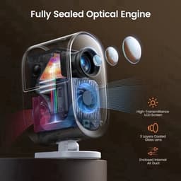 Beamer - Projector - Mini Projector - 4K - 1080P Full HD - 30000 Lumen - Auto Focus & Keystone - WIFI 6 – Dolby Ondersteuning – Draagbare Home Theater Beamer – EU Plug — thumbnail 1