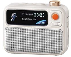 Divoom FlowToo 3-in-1 Bluetooth Speaker 10W - White Noise Machine en Slimme Wekker met 2,26 inch Display - Wit