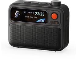 Divoom FlowToo 3-in-1 Bluetooth Speaker 10W - White Noise Machine en Slimme Wekker met 2,26 inch Display - Zwart