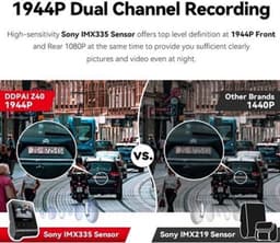 Dashcam voor Auto - Dash Cam - Dual Car Camera Recorder 1944P HD Voor- en Achtercamera - GPS Wifi Car DVR - 24U Parkeerbeveiliging - D²save Opslag — thumbnail 4