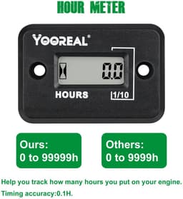 Digitale inductieve urenteller - waterdicht IP68 - voor ZTR/rijdende grasmaaier, tractor, boot - ShopVlot — thumbnail 2