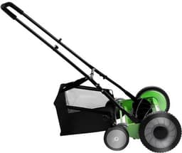 Handgrasmaaier - Handmaaier - Voor gazononderhoud - Milieuvriendelijk aangedreven - 50 cm maaibreedte - Groen en zwart — thumbnail 1